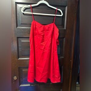 Urban Outfitters Bella Bow-Back Satin Mini Dress